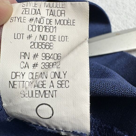 Theory Zeldia Tailor Sheath Dress Blue Wool Blend Career Shift Sz 2 Short Clean - Picture 6 of 11